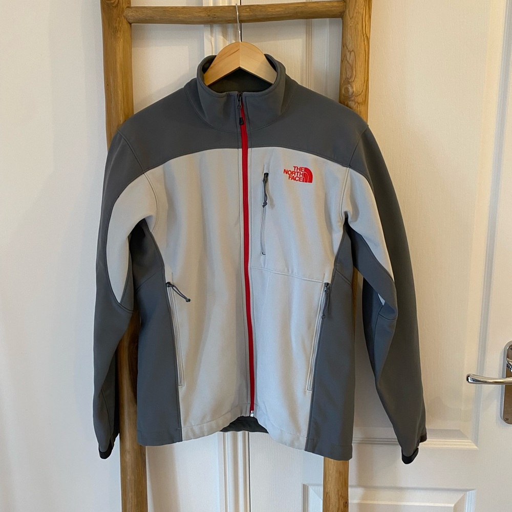 The North Face Men's Small Apex Bionic Softshell Full Zip Jacket Gray Gorpcore